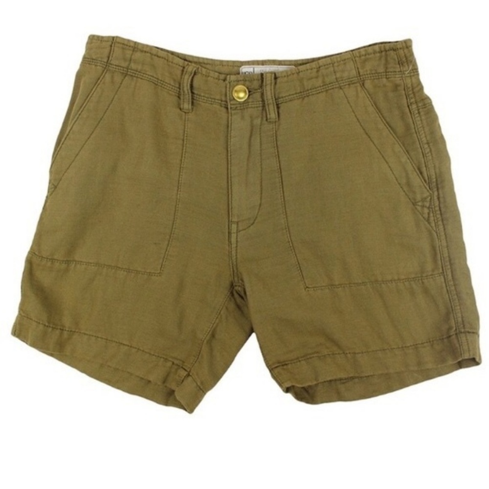 Free People Linen Boyfriend Shorts